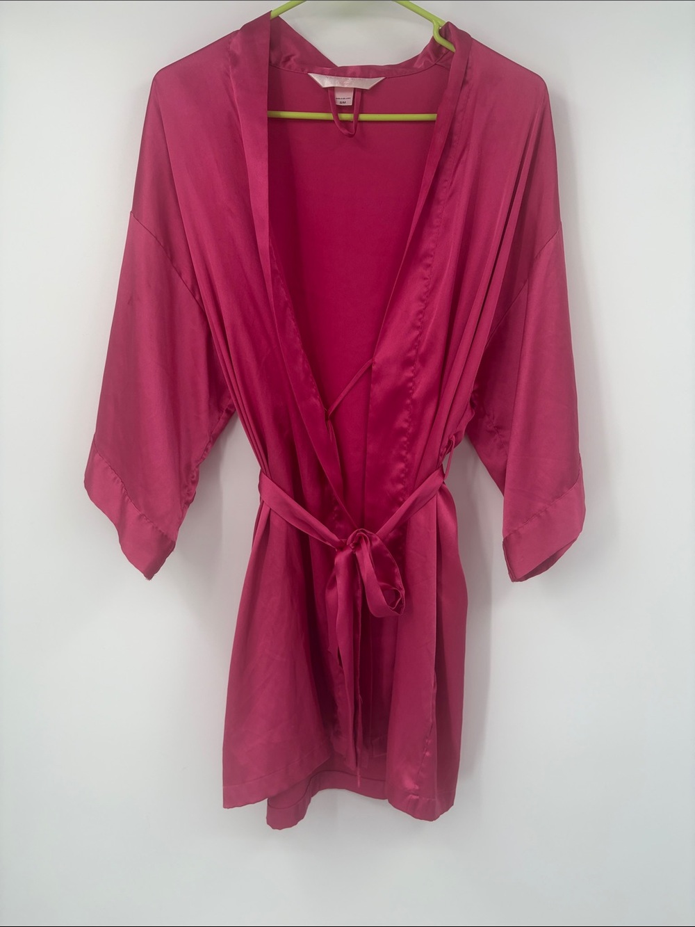 Vintage Victorias Secret Angels Pink Satin Robe Size S / M